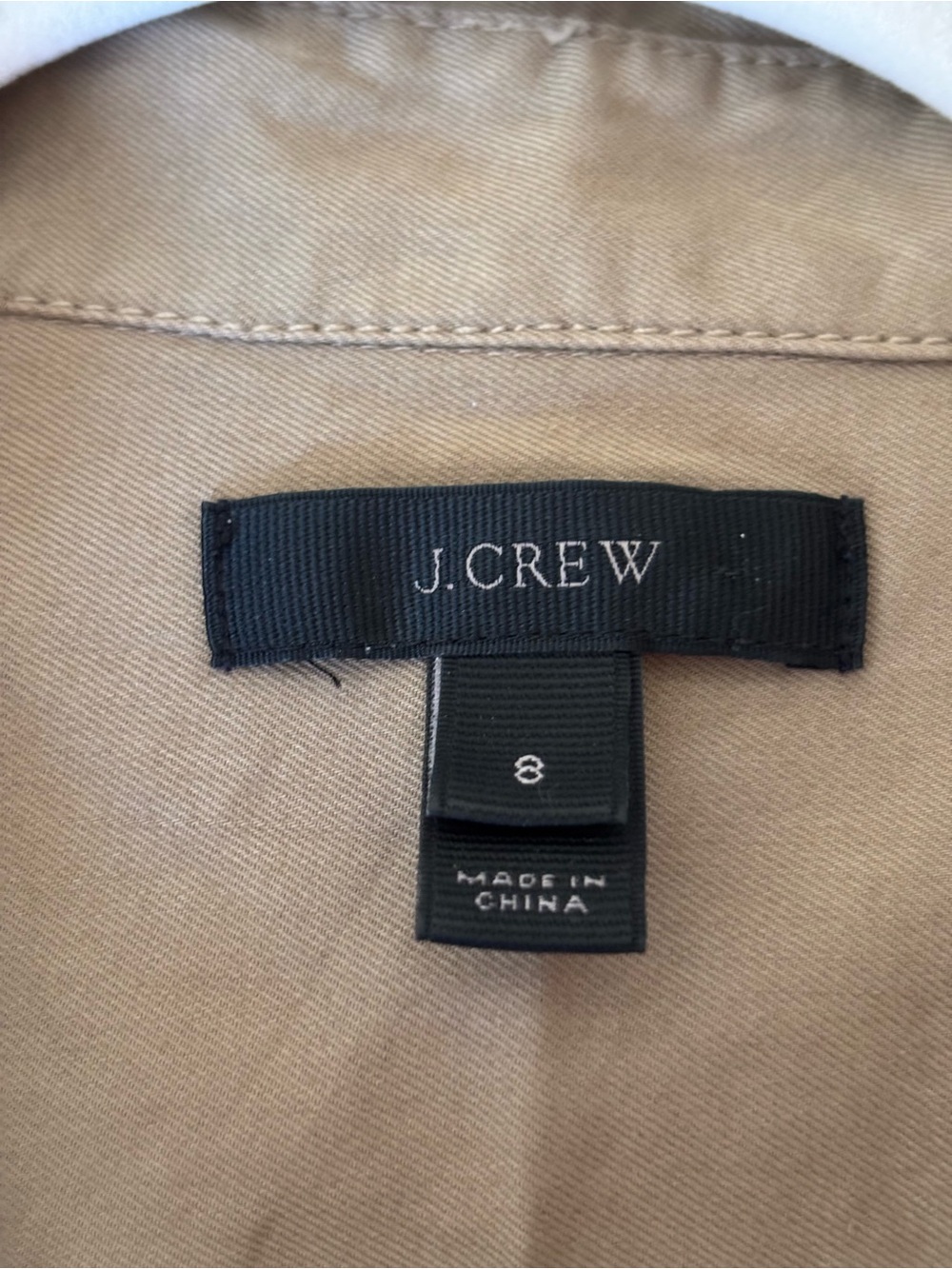 J. Crew women’s Khaki Button-Down Utility Shirt - Picture 2 of 4